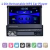1 Din Car Radio 7'' Touch Screen Universal Car Multimedia Player with Bluetooth FM Radio Receiver Support USB and Rear View Camera