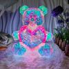 Teddy Bear Night Light Prismatic Iridescent LED Bear Lamp DIY Assembly Colorful Bunny Lamp
