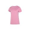 Solid Color Breathable Round Neck Raglan Sleeve Short Sleeve T-Shirt Women Tops Bright-Pink 1277207-680