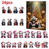 Panda Christmas 24pcs Blind Box Advent Calendar Acrylic Pendant Keychain Gift