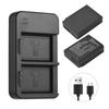 Camera LP-E10 Battery & Charger Kit with 2-slot Battery Charger + 2pcs LP-E10 Batteries 7.4V