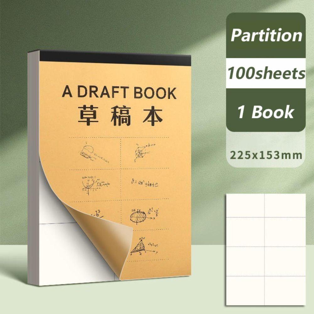 50/100 Sheets Partition/Blank Draft Paper Tearable Painting Sketchbook Simple Notebook Gift