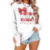 Women's Loose Comfortable Casual Fashionable Character Printing Round Neck Long Sleeved Sweatshirt
