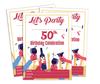 Darling Souvenir White Birthday Invitation Card 28 Pcs Fill or Write In Blank Invites Printable Party Supplies 5 X 7