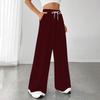 Women's Fashion Loose Drawstring Closed Waist Solid Color Casual Sports Pants Casual Pants