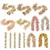 Artificial Maple Leaf Garland 5.7Ft Pumpkin Maple Leaves Vine Thanksgiving Fall Garland for Mantel