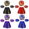 Girls Cheerleader Costume Cheerleading Outfit Fancy Dress for Halloween Party Birthday
