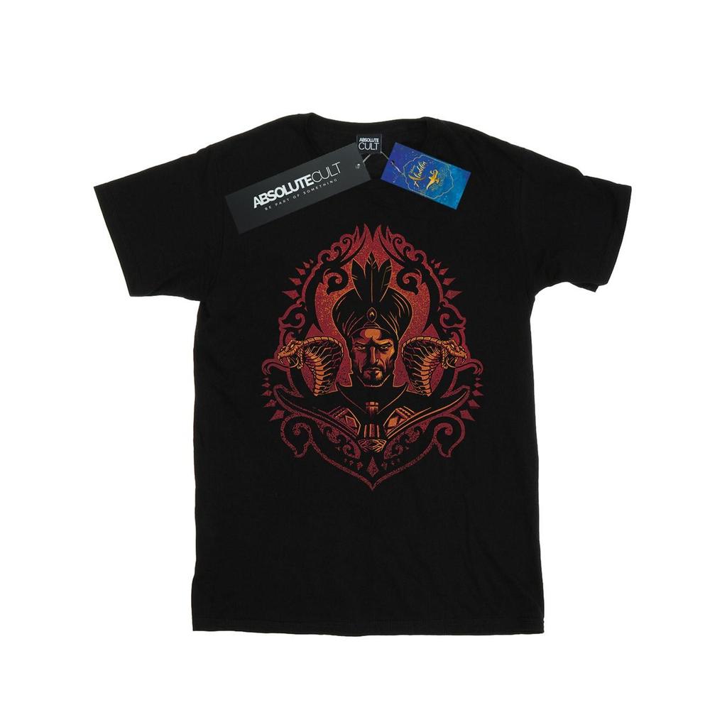 Disney Женская/Дамская хлопковая футболка-бойфренд с принтом змей Джафара из фильма «Аладдин»