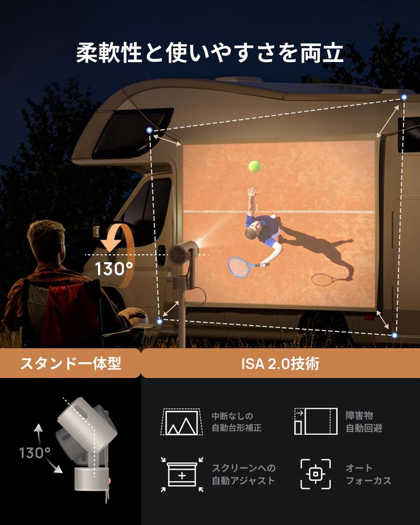 XGIMI MoGo 3 Pro Projector with Integrated Stand and Google TV 1080P 450 ISO Lumens Mobile Projector Small Home Outdoor Official [ISA 2.0