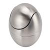 Desktop Trash Can Stainless Steel Egg Shape Mini Countertop Waste Bin with Swing Lid for Bathroom