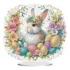 Special Shape Diamond Painting Tabletop Ornaments Kit Cute Rabbit Easter Desktop Diamond Art Kits Egg Flower for Adults Beginner