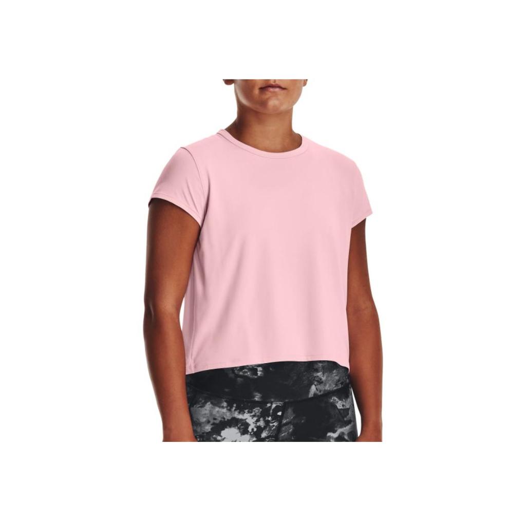 Under Armour Knockout Solid Simple Training Sports Crew Neck Short Sleeve T-Shirt Women T-Shirt Pink 1374607-647