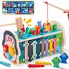 Montessori Toys Educational Toys Wooden Toys Boys Girls Hammer Toys Glockenspiel Toys Gears Fishing Game 1 Year Old 2 Year Old 3 Year Old Birthday