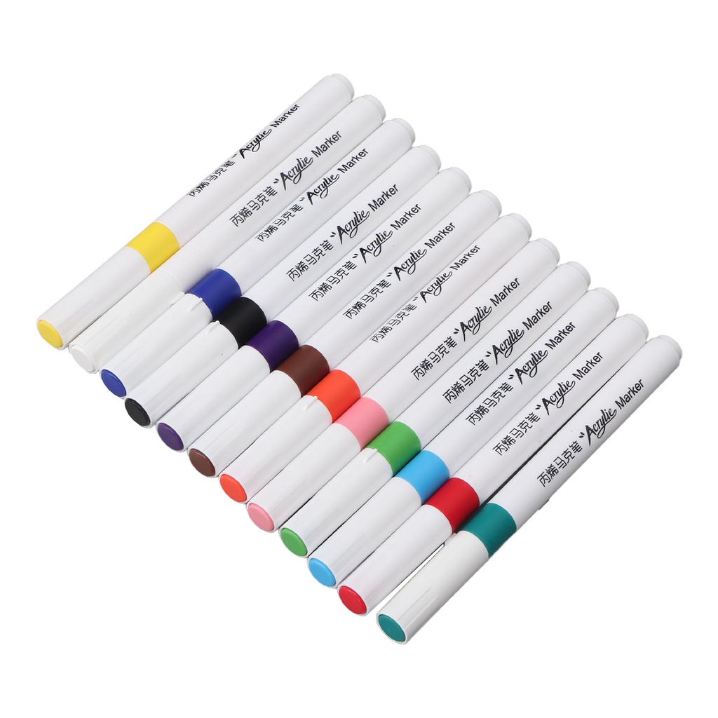 Acrylic Paint Markers Water Based Ink Waterproof High Coverage Paint Pens Paint Markers for DIY