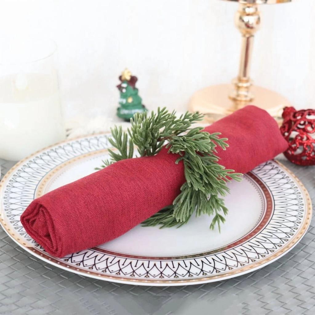 Rings, Red Berry Wreaths, Christmas Decoration Needle Napkin Rings