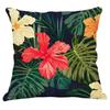 Vintage Floral Tropical Plant Print Pattern Cushion Cover for Home Living Room Sofa Bedroom Decoration Waist  Pillowcase