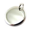 [N3968] - Silver Pendant 'Round Medal' (rhodium-plated) - 20 Mm
