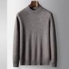Autumn and Winter Semi-turtleneck Men's Business High-luxury Round Neck Solid Color Bottomed Knitted Sweater