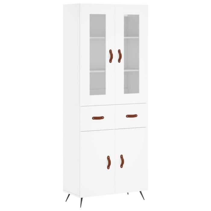 VidaXL Highboard White 69.5x34x180 Cm Engineered Wood 3198505