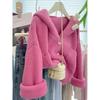 Z 2025 Korean Style Hooded Knit Cardigan: Loose-Fit, Autumn/Winter Short Outerwear.