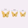 1 Set Wall Sticker with Glue Hollow Out Design Paper Art 3D Butterfly Refrigerator Sticker Home Decoration Household Supplies