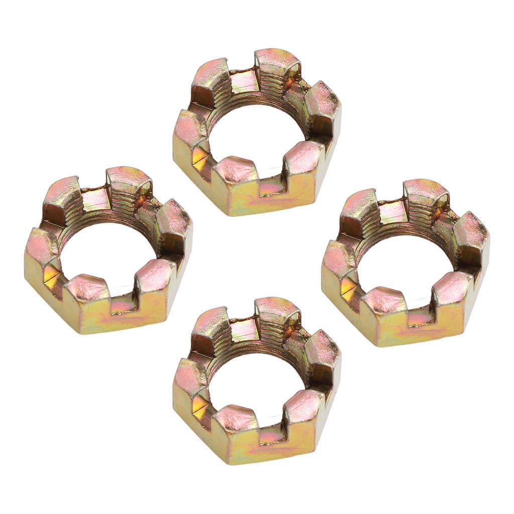 4PCS 20mm Wheel Hub Axle Castellated Nuts Steel Alloy Powerful Performance for 150cc 250cc Quad Dirt Bike ATV