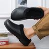 Winter Men Chef Shoes Warm Fur Men Garden Clogs Cotton Slippers Waterproof Indoor Outdoor Warm Shoes Bedroom Home Plush Slides