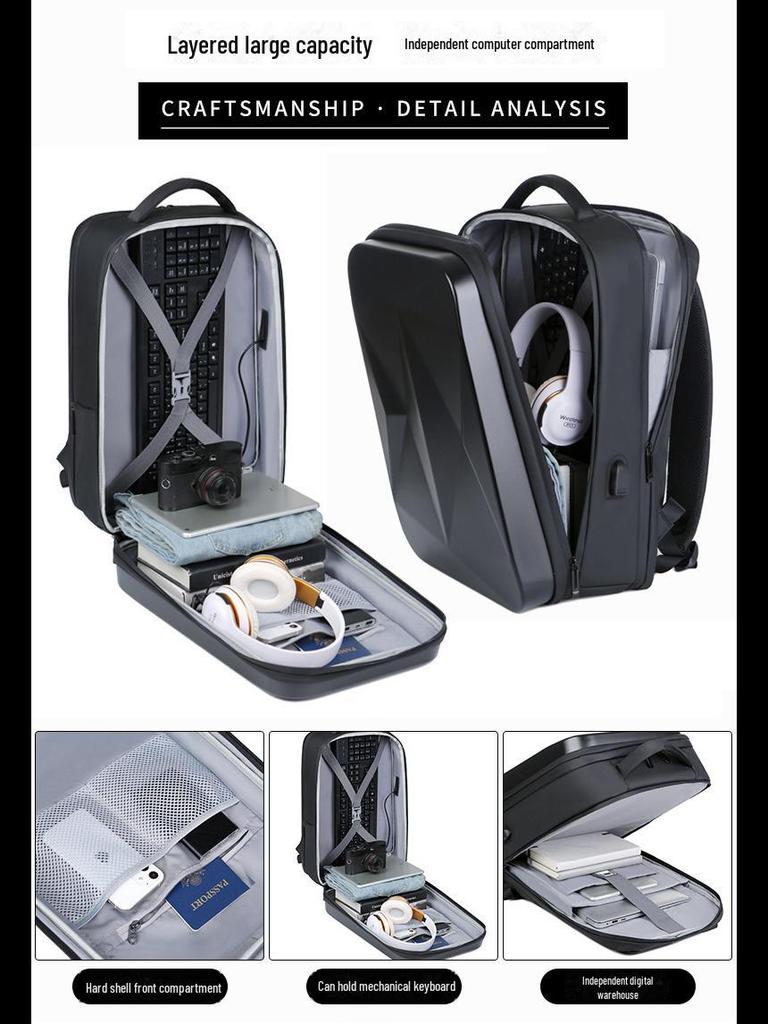 Men's Fashion Backpack, Women's High-End Travel Bag, Trendy E-Sports Laptop Bag, Business Waterproof School Bag