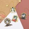 Vintage Hua Cheng Pendant Fringed Xie Lian Metal Tian Guan Ci Fu Bookmark Book Markers Stationery