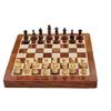 Wooden Handcrafted Foldable Magnetic Chess Board Set with Magnetic Pieces and Extra Queens for 2 Players Kids and Adults (12x12 Inches, Brown)