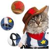 Cat Clothes Funny Cosplay Cowboy Costume For Small Medium Dogs Cats Puppy Outfits Novelty Kitten Dress Up Outfits Pet Supplies