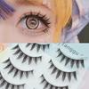 Japanese Devil Style False Eyelashes B55 - Sharp Tail, Thick Slender Design for a Cute or Royal Sister Look