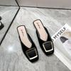 Women's Slippers Outdoor Women's Slippers Flat Muller Slippers Ladies Fashion Sandals New Fashion Leather Shoes