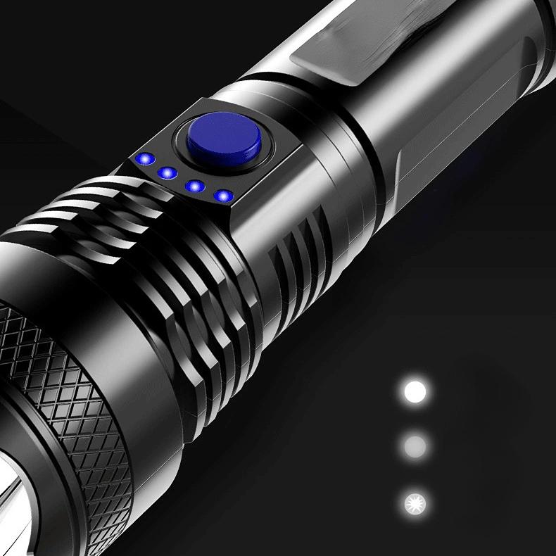 Tactical LED Flashlight ABS Strong Light Flashlight Outdoor USB Rechargeable Household Portable 14500 Mini Small Flashlight