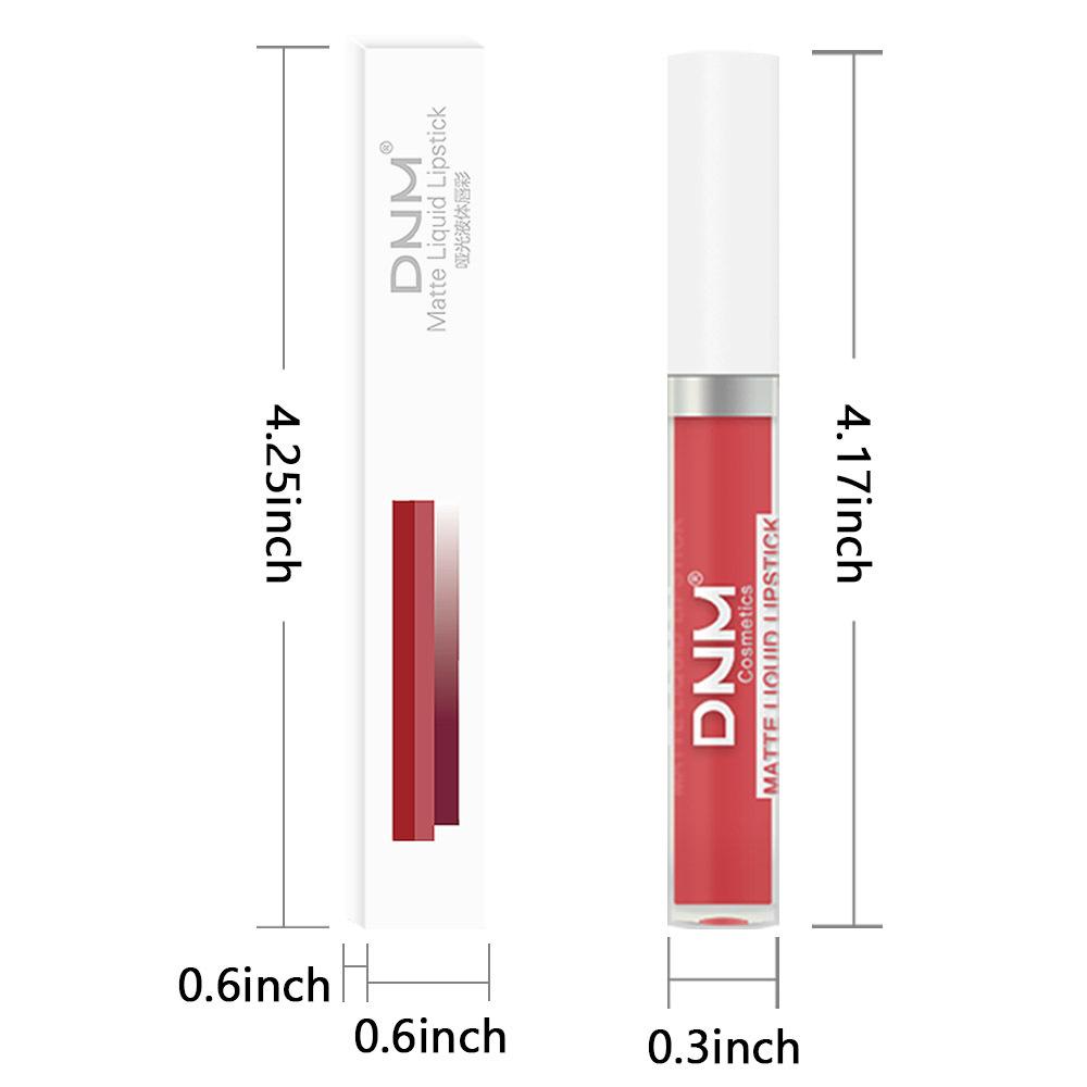 DNM 19 Colour Matte Lip Gloss Waterproof Long Lasting Non-Fading Lip Glaze Multicolour Non-Stick Lipstick