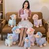 Cute Cute Rainbow Alpaca Doll Throw Pillow Alpaca Plush Toy Colored Doll Doll Couple Girl Gift