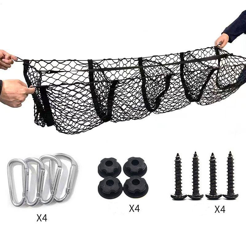 Cargo Net Trunk Bed Organizer Mesh Storage Net Truck Accessories Bed Grocery Holder For SUV Car Pickup Truck Bed-90cm