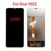 Black 6.51 Inch Full Touch Screen For Vivo Y02s V2203 LCD Display Digiziter Panel Assembly Replacement Parts