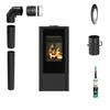 Freestanding Stove KRATKI HATI 5.5 kW Ø150 BLACK Pipes & Accessories