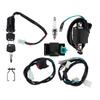 Kill Switch Ignition Coil CDI Spark Plug Wiring Harness Kit for Kick Start Dirt Pit Bike ATV 50CC 70CC 90CC 110CC‑160cc