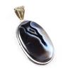 Natural Montana Agate Gemstone 925 Sterling Silver Two Tone Pendant 2.6'' A5d19