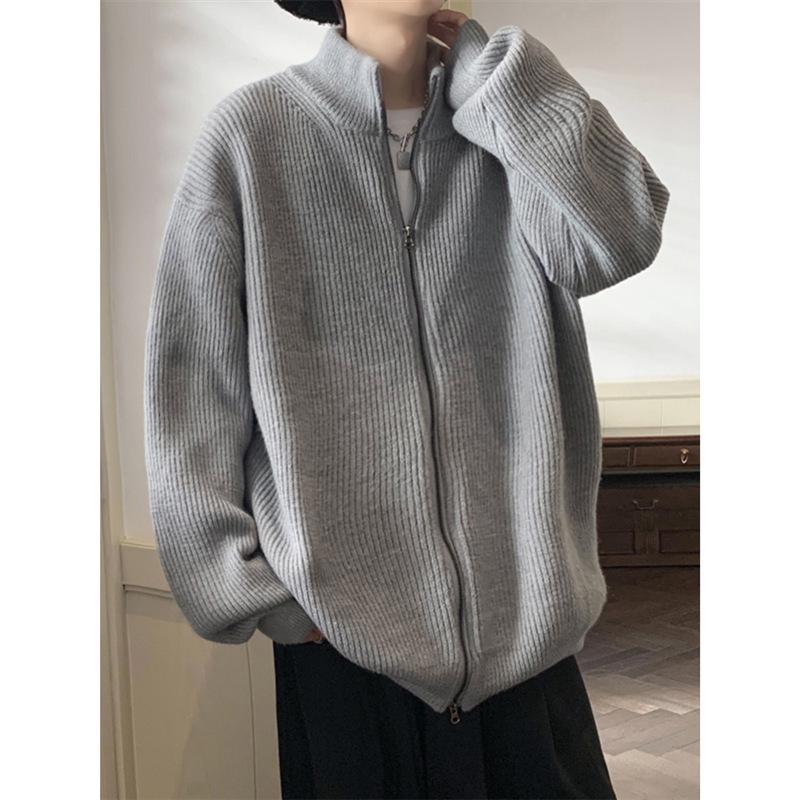Men's Knitted Cardigan Sweater - Lazy Style, Loose Fit, Autumn/Winter 2023