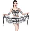 Belly Dance Waist Chain Sequins Hip Scarves Double Tier Waist Tassel Dance Practice Dress Accessories for Latin Dance Belly Dance Performances