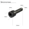 1Pc Heavy Duty Long Extension Bar Ratchet Wrench Impact Socket Extender Pneumatic Tool  1/2 3/4 1 Inch 75 125 150 200 300 400mm