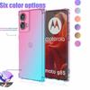 Gradient Silicone TPU Case For Motorola Moto G35 G55 G85 E14 G04S G24 Power G84 G34 G54 G14 5G Shockproof Silicone Transparent Cover Cases