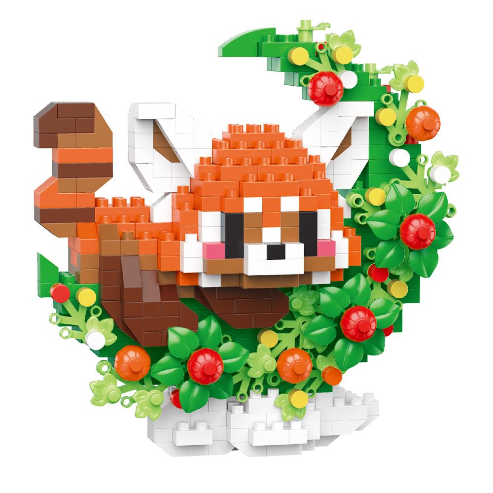 New Mini Cat Dog Raccoon Panda Cute Pet Small Building Blocks Model Series Decorations Children's Toys Children's Gift