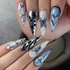 Super Cool Butterfly Long Pointed Fake Nails