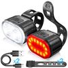 USB Rechargeable LED Front Rear Bike Light Headlight Cycling Taillight Bicycle Lantern Lamp