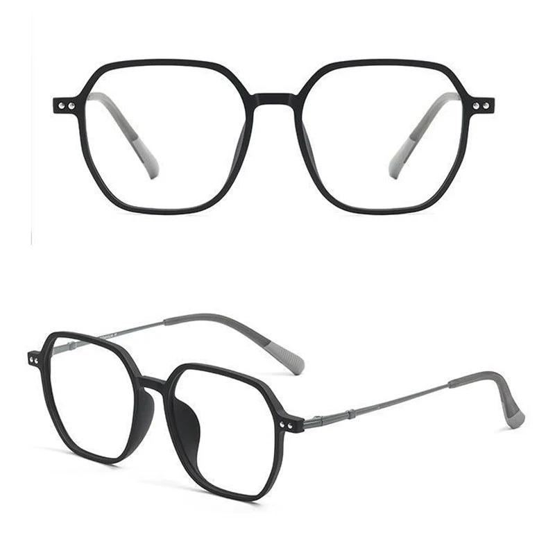 New Retro Frosted Frame Myopia Glasses Oversized Square Frame Near Sight Glasses Blue Light Blocking Eye Protection Eyewear