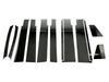 Finish Stainless Steel Black Plated Pillar Panels with Visor for Tanto 610 Ultra-Mirror LA600S/LA610S (12-Piece Set) [PIL-BLA-237] LA, LA600,